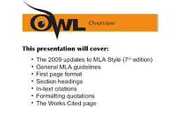 Creating a works cited list using the eighth edition. Purdue Owl Mla Format