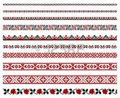 Illustrations Of Ukrainian Embroidery Ornaments Corners Frames Embroidery Ornaments Cross Stitch Border Pattern Ornament Vector