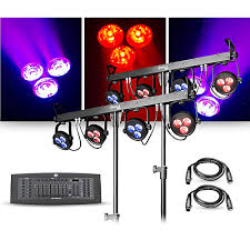Chauvet Dj Lighting Package With Two 4bar Lt Usb Rgb Led Fixtures And Dmx Operator Controller Musician S Friend