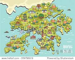 可爱的手绘香港旅游地图 建筑物 地标 抽象 海洛创意正版图片 视频 音乐素材交易平台 shutterstock中国独家合作伙伴 站酷旗下品牌 travel maps hong kong travel how to draw hands