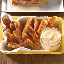 Schnitzel Sticks Mit Gurkendip Rezept Rezepte Lecker Und Fingerfood