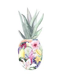 Bringing the outside in is a big part of the tropical design and we found the most original example of that on the picture with the. Unframed Summer Art 8 X 10 Inches Botanical Landscape Pineapple Art Pineapple Print Tropical Theme Decor Tropical Pineapple Art Collectibles Photography Lifepharmafze Com