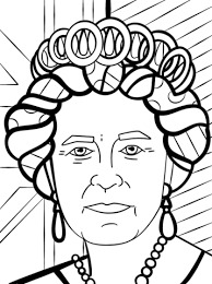 Koningin Elizabeth van Romero Britto kleurplaat