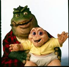 Baby sinclair is the youngest member of the sinclair family in the television series dinosaurs.newly hatched in the premiere episode, the mighty megalosaurus, baby sinclair is a precocious if bratty child.his catchphrases include i'm the baby, gotta love me! and not the mama! the latter is often uttered to his dad, earl sinclair, whom the baby repeatedly batters with a frying pan, and. July 31 1991 Sinclair Disney Dinosaur Dinosaurs Tv Dinosaurs Tv Series