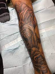 We also see a small tattoo on this tattoo takes advantage of large area of thigh. See No Evil Hear No Evil Speak No Evil Done By Luke Wasser Silverpoint Ink Richmondhill On Tattoos