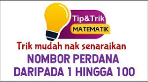 Download ejaan nombor 1 hingga 100. Tip Trik Matematik Trik Mudah Nak Senaraikan Nombor Perdana Daripada 1 Hingga 100 Youtube