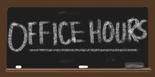 Image result for picture of a office hours sign cartoon