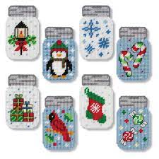 If you have an iphone/ipad try out the app cross stitch camera, which allows you to take a photo and make a pattern all on your phone. Herrschners Holiday Mason Jar Ornaments Plastic Canvas Kit