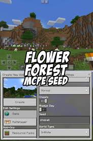 This works with any 1x1 size flower. Enter Chopall To Check Out This Minecraft Pe Flower Forest Seed The Spawn Point Is In A Flower Forest Valley Minecraft Pe Seeds Minecraft Seed Minecraft