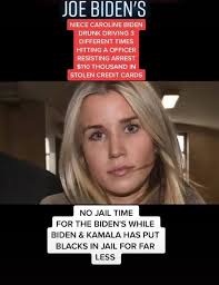 We did not find results for: Joe Biden S Niece Caroline Biden Drunk Driving 3 Different Times Hitting A Officer Resisting Arrest 110 Thousand In Stolen Credit Cards No Jail Time For The Biden S While Biden Kamala Has Put