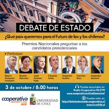 Las primarias presidenciales de apruebo dignidad de 2021 serán el método de elección del candidato presidencial de chile de los partidos comunista, revolución democrática, convergencia social, comunes y federación regionalista verde social para la elección de 2021. Debate De Estado Candidatos Presidenciales Responderan Preguntas De Premios Nacionales De La Universidad De Chile Universidad De Chile