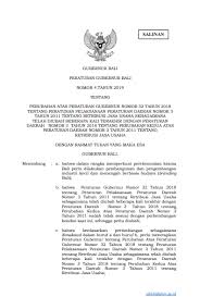 Pergub Nomor 4 Tahun 2019 Jdih Pemerintah Provinsi Bali