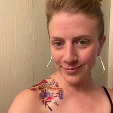 Supperb Temporary Tattoos Colorful Summer Tropical Flowers Butterflies  Wildflower Bouquet Birds Hummingbird set of 2