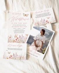 Wildflower Baby Shower Invitation Template, Printable Boho Wildflower Baby  Shower Invite, Editable Digital Evite Instant Download