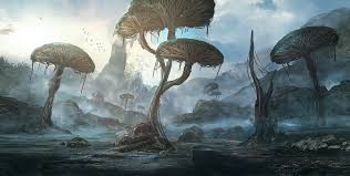 Journey By Stgspi Mushroom Forest Alien Landscape Location Environment Architecture Create Your Own Roleplaying Game Material Concept Art Art Fantasy Artwork