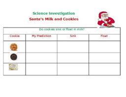 santa cookie investigation sink or float