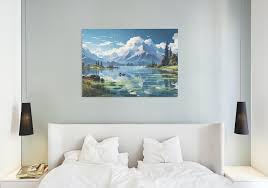 Tablou Canvas- Mountain Illustration – The Print Studio