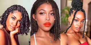 This short natural hairstyle gives you major flexibility when it comes to styling your hair since the sides and back of the hair are usually cut shorter than a geometric shape makes short natural hair look so effing cool. 15 Twists Hairstyles To Try In 2020 Two Strand Twist Ideas