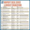 List: Nonprofit Social Service & Advocacy Organizations