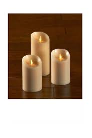 Renn Alev Gorunumlu Hareketli Dekoratif Mum 3lu Set Mumlar Led Dekorasyon