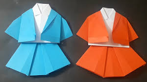 Lipat seperti yang tertera pada gambar. Cara Membuat Origami Baju Seragam Sekolah Perempuan Origami Fashion Youtube