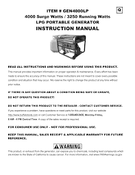Maybe you would like to learn more about one of these? Sportsman Gen4000lpc Gen4000lp Manual Manualzz