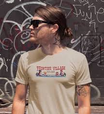 Frontier Village Amusement Park San Jose, CA Vintage Advertising  Reproduction T-shirt