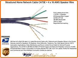 Unless you are very knowledgeable about computers and networking, and most of us aren't, you may find all of the terms surrounding network cabling rather confusing. Structured Home Network Cable Cat5e 4 X 16 Awg Speaker Wire 3 Star Incorporated