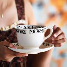 Notneutral large latte cup and saucer. Black Toast Large Teacup Saucer Emma Bridgewater Us