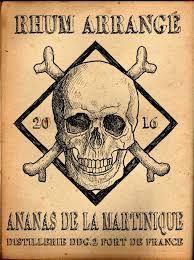 Etiquette Rhum Arrange Ananas Skull Pirate Rum Etiquette Rhum Halloween Etiquettes Apothicaires Rhum