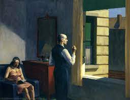 Edward hopper biography with a gallery of famous edward hopper paintings. Edward Hopper Hotel Mit Der Eisenbahn Edward Hopper Idee Farbe Malerei