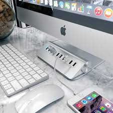Satechi 10 Port Premium Aluminum Usb 3 0 Hub Adds 7 More Usb Ports To Your Computer To Connect 7 Usb Devic New Electronic Gadgets Computer Desk Setup Custom Pc