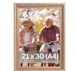 Victor Rubens Antieke fotolijst, 21 x 30 cm, roségoud - lijst: 30 x 20mm -  echt glas - barokke stijl - antieke lijst : Amazon.nl: Wonen & keuken