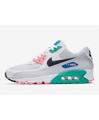 Nike Air Max 90 Womens White Pink Green Blue Black Colorway Trainers Cheap Sale Nike Air Max Nike Air Max 90 Mens Cheap Nike Air Max