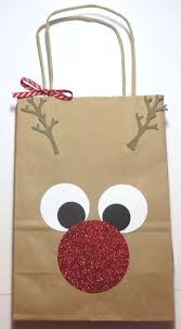 Decorate A Rudolph The Red Nosed Reindeer Gift Bag Reindeer Gifts Christmas Gift Bags Diy Christmas Gifts