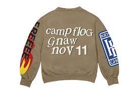 Graphic print crew neck hoodie. Kids See Ghosts Camp Flog Gnaw 2018 Merch Release Hypebeast