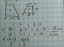 Check spelling or type a new query. Pada Gambar Di Atas Trapesium Abcd Sebangun Dengan Trapesium Efgh A Tentukan Panjang Ad Dan Cdb Brainly Co Id