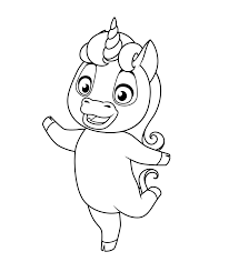 Cute baby unicorn coloring page for girls vector stock. 0yuggzavkpbmum