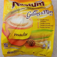 1 serving of 3 in 1 cereal drink will provide you with 16% of your daily whole grain requirement. Nestle Nestum Grains More 3 In 1 Madu Halal Shopee Malaysia