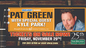 See Country Music Star Pat Green At Sam Houston Race Park Nov 29 Houstononthecheap