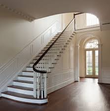 The black stone staircase ideas: Atlanta Georgia New Traditional Colonial Entrance Hall House Staircase House Styles Georgian Homes