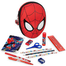 Disney Store Spider Man Zip Up Stationery Kit School Supplies Art Case