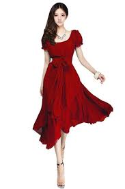 Buy Womens Bohemian Chiffon Dress Summer Short Sleeve Long Dresses Red Online At Lazada Disco Chiffon Dress Long Chiffon Summer Dress Bohemian Style Dresses