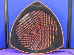Vintage Rabbit Tanaka Psychedelic Optical Illusion Motion Wall Unit Orange  Black | eBay