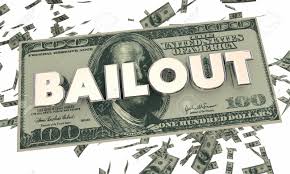 Bailout Financial Crisis Money Cash Falling Word 3d Illustration ...