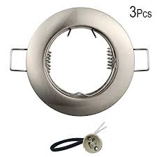 Was helping a friend install a new drywall ceiling after installing 5 halo 5icat recessed fixtures. Kingyh 3 Pack Square Recessed Spotlights Trim Ring Fitting Gu10 Light Mounting Frame With Gu10 Lamp Holder For Ceiling Spotlight Mr16 And 50mm Bulb Halogen Light Fitting Silver Indoor Lighting Recessed Lighting