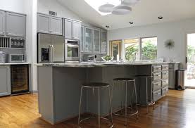 Sherwin Williams Dorian Gray Sw 7017 Makes This Kitchen Simply Stunning Kitchen Design Kitchen Cabinet Design Contemporary Kitchen
