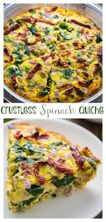 Crustless Quiche With Spinach Sausage And Sun Dried Tomatoes Baker By Nature Recipe Quiche Recipes Crustless Crustless Quiche Quiche Recipes