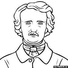 The ultimate coloring book for emo readers, edgar allan poe: Edgar Allan Poe Coloring Page Edgar Allan Poe Art Millie Marotta Coloring Book Edgar Allan Poe