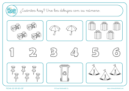 Juegos matemáticos de sumas para niños de básico. Fichas Para Aprender A Contar Mundo Primaria